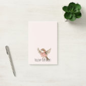 Rood Gloed Plaid Strepen Vogel Post-it® Notes (Kantoor)
