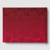 Rood Gold Black Kerstwinter-monogram Gastenboek (Achterkant)