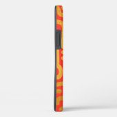 Rood Gold-gekleurd abstract lijnpatroon Case-Mate iPhone Case (Achterkant / Rechts)