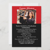 Rood Gordijn Zwart & Geel Foto Afstuderen Afstudee Kaart (Achterkant)