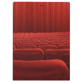 Rood gordijntheater Monogram Initiaal Klembord (Achterkant)