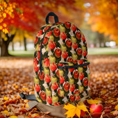 Rood Goud Apple Oogstpatroon  Handschrift Bedrukte Rugzak