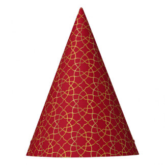 Rood & Goud Arabisch geïnspireerde Party Pet Feesthoedjes