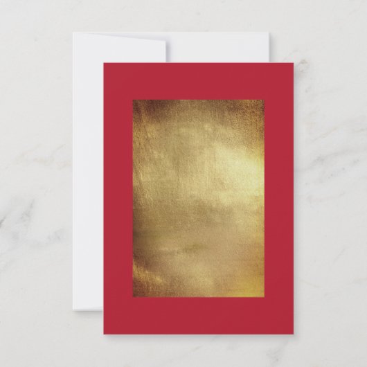 Rood & Goud Bruiloft RSVP (Achterkant)