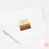 Rood Goud Bruin herfstbladeren Bruiloft Sticker (Envelop)