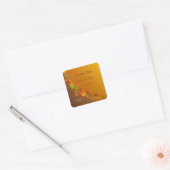 Rood Goud Bruin herfstbladeren Bruiloft Sticker (Envelop)