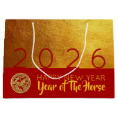 Rood Goud Chinees Paard papier-cut 2026 LGB Groot Cadeauzakje (Voorkant)