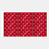 Rood Goud Diamant Tufted Aangepaste Tekst Labels (Vel)