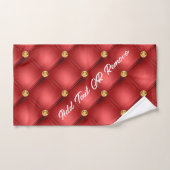 Rood Goud Diamant Tufted Custom Tekst Badhanddoeke Bad Handdoek (Handdoek)
