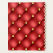 Rood Goud Diamant Tufted Custom Text Planner (Achterkant)