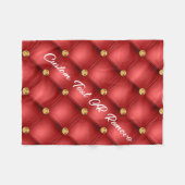 Rood Goud Edelsteen Tuft Fleece Deken Custom Text (Voorkant (Horizontaal))