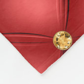 Rood Goud Edelsteen Tuft Fleece Deken Custom Text (Hoek)