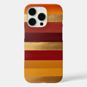 Rood goud en oranje strepen iPhone 16 pro hoesje