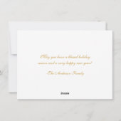 Rood & Goud Gestreepte Kerstkaart (Achterkant)