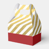 Rood & Goud Gestreepte Kerstmis Partij Favor Dozen Bedankdoosjes (Achterkant)