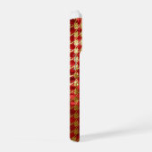 Rood & Goud Gingham iPhone Hoesje (Rechterkant)
