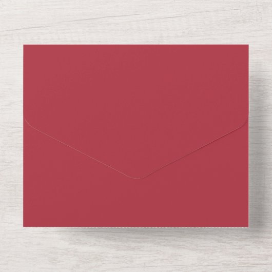 Rood Goud Glam Luipaard Print All In One Uitnodiging (Achterkant)