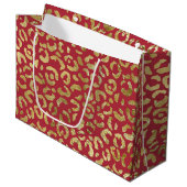 Rood Goud Glam Luipaard Print Groot Cadeauzakje