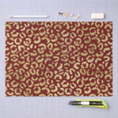 Rood Goud Glam Luipaard Print Tissuepapier (Craft)