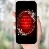 Rood goud groen kerstfeest kaart