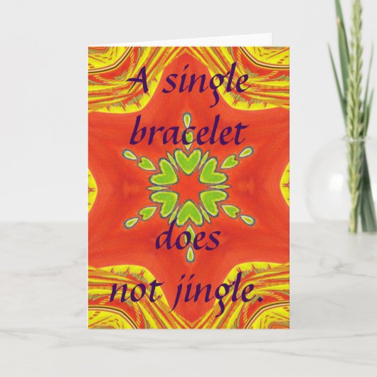 Rood Goud Groen Mandala Art Print Kaart (Voorkant)