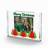 Rood Goud groen sprankeling Kerstfoto sjabloon Fotoblokken (Rechts)