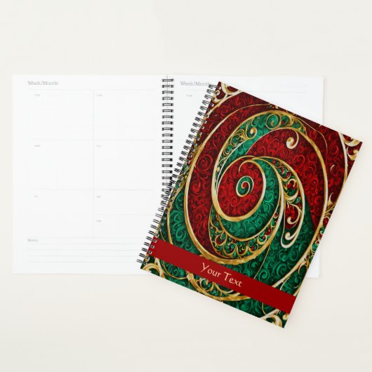 Rood Goud Groene Kerstvakantie Planner (Display)