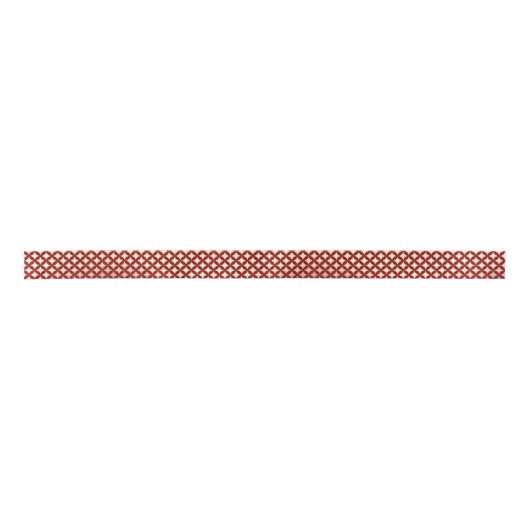 Rood & Goud Groovy Retro Patroon Kerstmis Lint (Voorkant)
