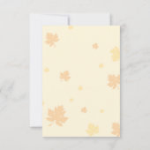 Rood & goud herfst blad Save the Date Kaart (Achterkant)