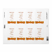 Rood Goud herfst bladeren Bruiloft Wijn Label (Full Sheet)