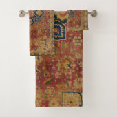 Rood Goud Kashan Tapijtkleed Perzisch Aziatisch Bad Handdoek (Insitu)