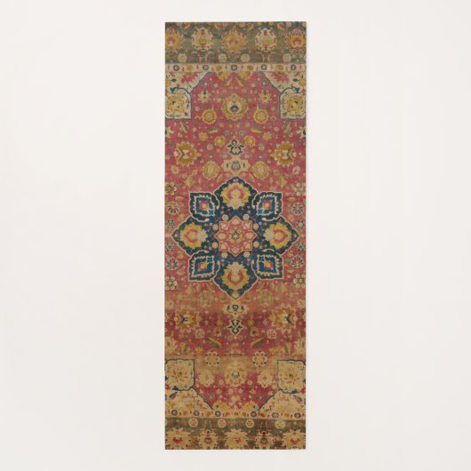 Rood Goud Kashan Tapijtkleed Perzisch Aziatisch Yogamat (Achterkant)