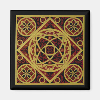 Rood & Goud Keltische Ontwerpmagneet Magneet