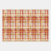Rood Goud Kerst Plaid Inpakpapier Vel (Voorkant 2)