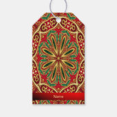 Rood Goud Kerstcadeau Label Cadeaulabel (Voorkant)