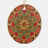 Rood Goud Kerstvakantie Ornament (Links)