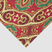 Rood Goud Kerstvakantie Tissue Papier (Detail)