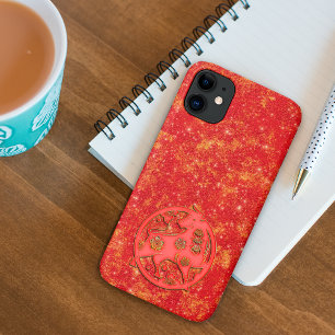 Rood Goud Maan Chinees Nieuwjaar Dierriem Stier iPhone 11 Hoesje
