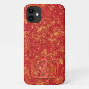 Rood Goud Maan Chinees Nieuwjaar Zodiac Aap iPhone 11 Hoesje