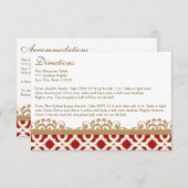 Rood Goud Marokkaanse Routebeschrijving Accommodat Informatiekaartje (Voorkant / Achterkant)