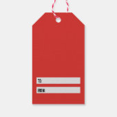 Rood Goud Notenkraker Joyeux Noel Kerst Gift Label Cadeaulabel (Achterkant)