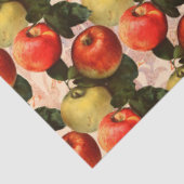 Rood Goud Oogst Apple Patroon - Leraar Gift Idee Tissuepapier (Detail)