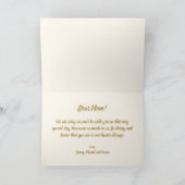 Rood Goud Rozen  Moederdag Kaart (Binnen)