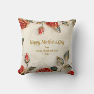 Rood Goud Rozen Moederdag Kussen