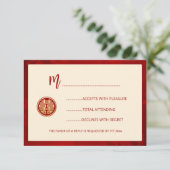Rood Goud RSVP Chinese Huwelijk (Staand voorkant)