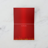 Rood & Goud Sparkle Mask Masquerade Dank u kaart (Binnen)