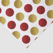 Rood Goud Sparkly Feestelijk Kerst Tissue Papier (Detail)