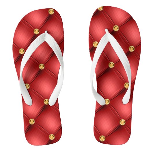 Rood Goud Teenslippers (Voetbed)