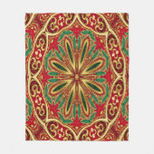 Rood Goud Vakantie Fleece Deken (Voorkant)
