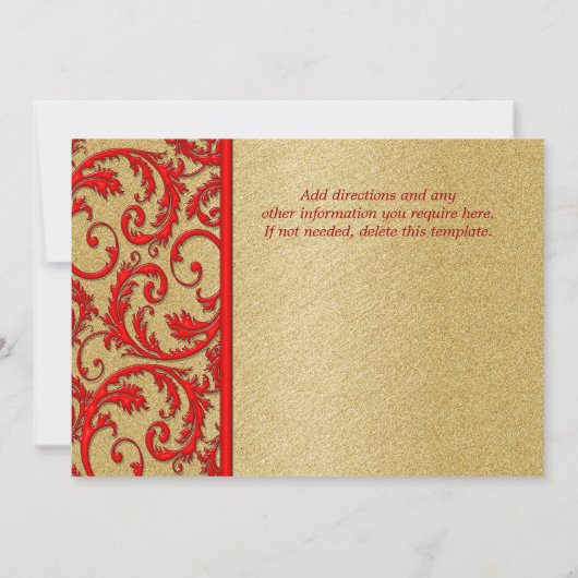 Rood goud verloving verjaardag PERSONALIZE Kaart (Achterkant)